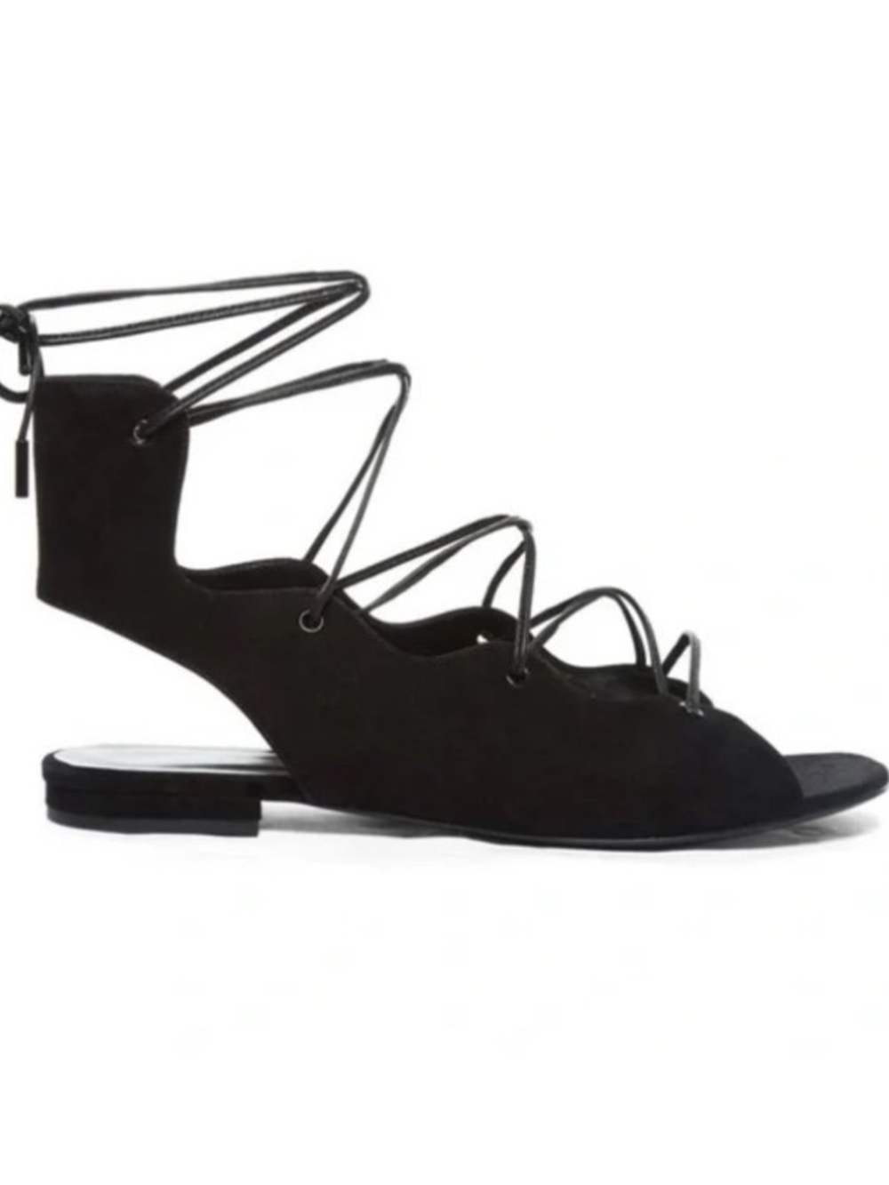 Saint Laurent suede lace up flat gladiator babies sandals size size 39.5 I 9-9.
